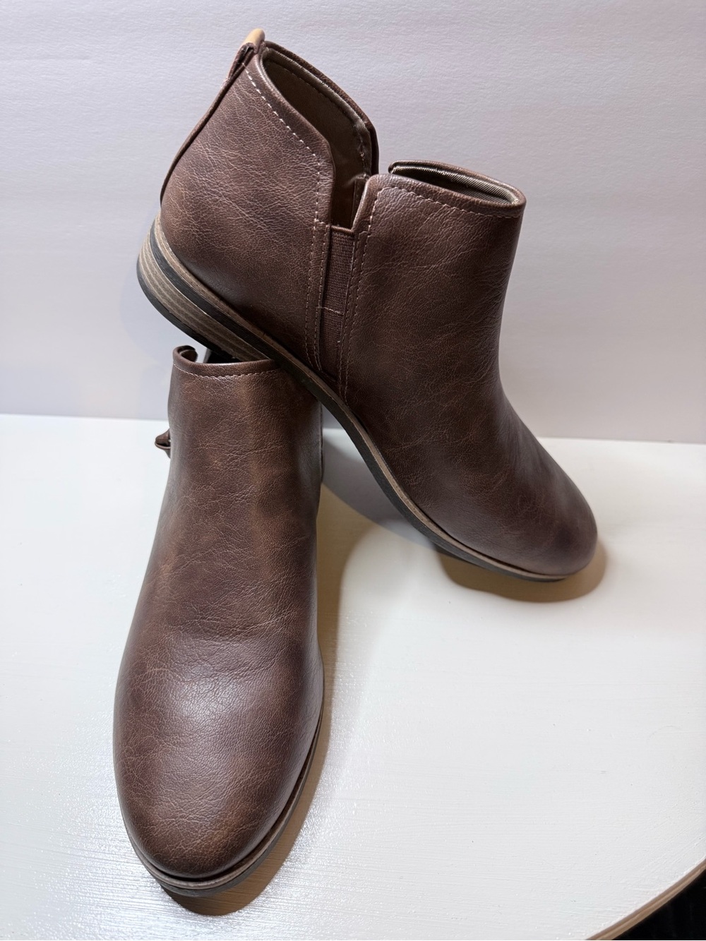Dr. Scholl's Brown Comfort Ankle Booties Side Zip Size 8.5